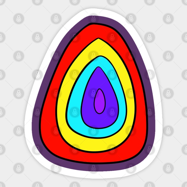 Rainbow Easter Egg Sticker by VazMas Design